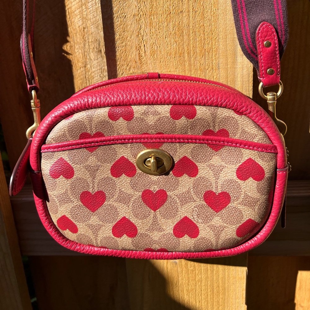 Coach Camera Bag 2022 Hearts Print Collection